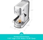CASABREWS CM5418 Espresso Machine 20 Bar, Compact Espresso Maker with Steam Milk Frother, Stainless Steel Coffee Machine with 34oz Removable Water Tank for Cappuccino, Gift for Women or Men, Silver - Image 8