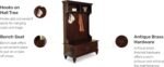Homestyles Bermuda Brown Hall Tree - Image 4