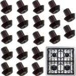 IMPRESA 20-Pack Rubber Feet for Stove Grates - Compatible with Viking Range Models DVGSU101 & VGRT560-6GQ - Black Heat-Resistant Material
