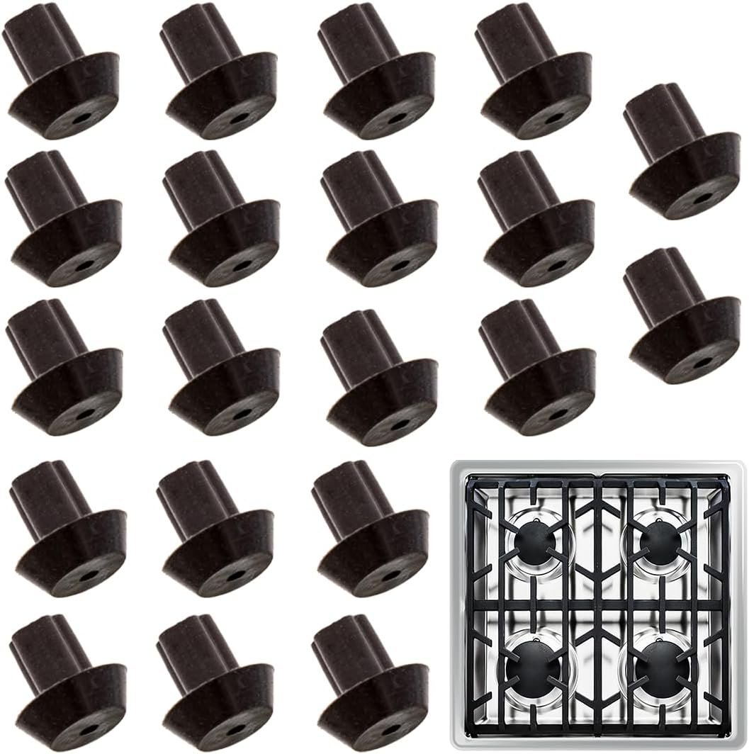 61jb72WagiL._AC_SL1111_.jpg IMPRESA 20-Pack Rubber Feet for Stove Grates - Compatible with Viking Range Models DVGSU101 & VGRT560-6GQ - Black Heat-Resistant Material - Image 1