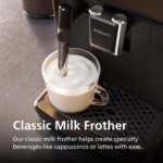 Philips 2200 Series Fully Automatic Espresso Machine, Classic Milk Frother, 2 Coffee Varieties, Intuitive Touch Display, 100% Ceramic Grinder, AquaClean Filter, Aroma Seal, Black (EP2220/14) - Image 4