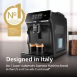Philips 2200 Series Fully Automatic Espresso Machine, Classic Milk Frother, 2 Coffee Varieties, Intuitive Touch Display, 100% Ceramic Grinder, AquaClean Filter, Aroma Seal, Black (EP2220/14) - Image 7