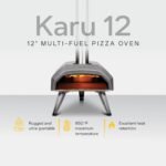 Ooni Karu 12 Multi-Fuel Outdoor Pizza Oven – 12 Inch Pizzas in 60 Seconds - Portable Wood and Gas Fired Pizza Oven with Pizza Stone, Dual Fuel Ooni Pizza Oven - Image 3
