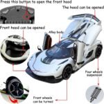 Toy Cars Model Koenigsegg Jesko 1/24 White Alloy Collectibles Die-cast Vehicles with Sound and Light - Image 2