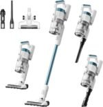 Eureka RapidClean Pro NEC280TL Cordless Stick Vacuum Cleaner – Lightweight 5.3 lbs, 40-Min Runtime, LED Headlights, 3 Power Modes, Ideal for Pet Hair, Hard Floors & Carpets