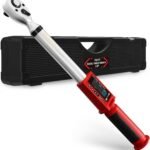 Upgrade 3/8 Inch Drive Digital Torque Wrench 5-100FT-LB/0-135N.M, Torque Range Accurate to ±2%,Electric Torque Wrench car with Buzzer and LED Flash Notification for Bike/Motorcycle/Auto Repair