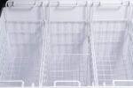 Duura Commercial Mobile Ice Cream Display Chest Freezer Sub Zero Temp Curved Glass Top Frost Free Lid with 6 Wire Baskets, 53.2 Inch Wide 15.2 Cubic Feet, White - Image 4