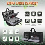 SNIGJAT DJ Controller Case for DDJ-FLX10/ DDJ-GRV6/ REV5/ REV7/ FLX6/ 1000, Padded Large DJ Controller Bag with 17.3" Laptop Compartment, Gig Bag with Multi- Pocket and Adjustable Shoulder Strap - Image 4