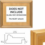 Creative Mark Plein Air Style Frame, Hand Leafed Gold, 16x20-2.75" Wide Moulding with 1/2" Rabbet Depth, Open Back W/O Glazing, Museum Quality, For Art Panels, Stretched Canvas, Pictures & More - Image 3