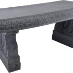 Arcadia Garden Products BE02 Fiberclay Garden, Outdoor Bench, Patio Seating for Front Porch Park Outside Furniture Decor, Gray