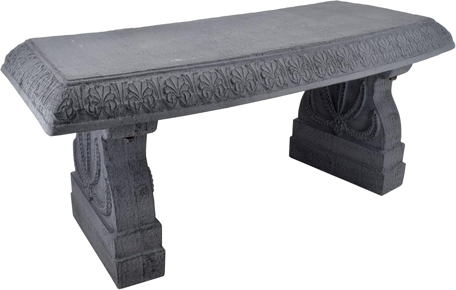 71-6JAMVMdL._AC_SL1500_.jpg Arcadia Garden Products BE02 Fiberclay Garden, Outdoor Bench, Patio Seating for Front Porch Park Outside Furniture Decor, Gray - Image 1