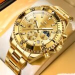 OLEVS Mens Watches Big Face Stainless Steel Waterproof Date Analog Quartz Watches Fashion BusinessWrist Watches for Men… - Image 2