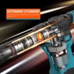 Berserker 1300W 12-Pound SDS-Max Demolition Jack Hammer, 1-9/16" 11-Amp Small Corded Electric Demo Chipping Hammer for Floor Tile Removal, Concrete Breaker with Carrying Case & 2 Chisels - Image 7