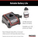 RIDGID 72553 Model RP 115 Mini Press Tool and Battery Kit with 1/2" to 3/4" ProPress Press Tool Jaws, 2V Li/Ion Battery, 12V Charger, and Carrying Case , Red - Image 6