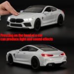 Toy Cars Compatible for M8 1/32 Metal Model Car Collect car with Light and Sound Pull Back for Kids Toy Festival Gift(White) - Image 3