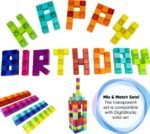 BrainSpark 48PCS Translucent Mulit-Color DigitBlocks Magnetic Building Blocks, Montessori Clear Magnet Cubes for Boys Girls Stacking Block Sets Ages 3-9 - Image 9