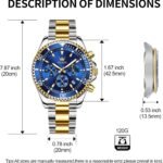 OLEVS Men's Stainless Steel Watch Fashion Luxury Big Face Analog Quartz Waterproof Date Business Chronograph Watches for Men - Image 7