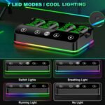 DINOSTRIKE 4X 6200mWh Battery Pack Compatible with Xbox One/Series S/X Controller Charging Station【Extended USB C Cable】 Rechargeable Battery Pack for Xbox - Image 2