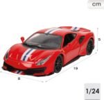 Bburago 1:24 R&P Ferrari 488 Pista - Red - Image 6