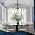 Modern Sputnik Chandelier 8 Lights Large Luxury L41” Mid Century Milk Glass Globe Ceiling Pendant Light Fixture Black Chandeliers for Foyer Staircase Living Dining Room Kitchen - Image 2