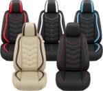 Car Seat Covers for Genesis GV80 2021-2026, Premium Nappa Leather Car Seat Cover, Stylish Sport Seat Covers， Automobile Seat Cover Sets.(Standard 2 Seats/Black) - Image 7