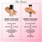 Too Faced Born This Way Soft Matte Foundation | Hydrating, Blurring, Waterproof, All-Day Oil Control Foundation that Helps Smooth Skin’s Appearance, 1 Fl Oz - Image 9