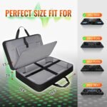 SNIGJAT DJ Controller Case for DDJ-FLX10/ DDJ-GRV6/ REV5/ REV7/ FLX6/ 1000, Padded Large DJ Controller Bag with 17.3" Laptop Compartment, Gig Bag with Multi- Pocket and Adjustable Shoulder Strap - Image 2