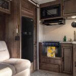 RecPro 4.4 Cu Ft 12V RV Refrigerator with Freezer | Frost-Free, Black Finish | Adjustable Shelves, Reversible Door, Built-In Lock | Off-Grid Camper Fridge | 19.5”W x 23.5”D x 43.5”H - Image 3
