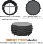 Woven Rope Patio Furniture Set: 4 Pieces Aluminum Outdoor Conversation Sofa Set Assembled - Modern Couch Set Cushioned - All Weather Metal Porch Seating for 5 Person Deck Garden Hotel, Dark Gray - Image 6