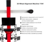 Wheel Alignment Machine 3D Wheel Aligner, 12~24 inch Rim Diameter, Database Supports Over 60,000+ Models, 0.1mm/0.01° High-Precision Tire Wheel Aligning Machine AC110V - Image 3