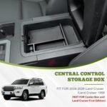 Center Console Organizer Compatible with 2024-2026 Toyota Land Cruiser/Land Cruiser 1958 Interior Accessories, Middle Armrest Storage Box Insert Tray Coin Holder (Not Fit with Cool Box) Black - Image 2