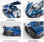 1/32 Scale Pagani Zonda HP Diecast Toy Cars - Pull Back Car Models with Light & Sound, Birthday Gifts for Boys, Perfect Vehicle Presents for Kids & Boyfriends on Christmas (Blue) - Image 5