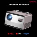 Projector 4K with WiFi and Bluetooth [2000 ANSI/AI Auto Focus/Official Licensed Apps], Outdoor Movie Projector with Smart TV OS 2.0 & Dolby, HAPPRUN Home Theater Projector for Indoor/Outdoor Use - Image 2