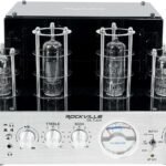 Rockville BluTube 70W Tube Amplifier Stereo Receiver, Bluetooth, EDR, Compact Design, Warm Sound, for Home Audio Enthusiasts
