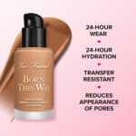 Too Faced Born This Way Natural Finish Longwear Liquid Foundation | Medium-To-Full Coverage | Hydrating + Oil Free - Image 6