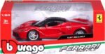 Bburago Ferrari Race and Play LaFerrari 1/24 Scale Diecast Model Vehicle Red - Image 5