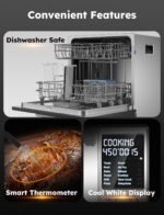 Nuwave Bravo XL Pro Air Fryer Toaster Oven, Improved 100% Super Convection, Quicker & Crispier Results, 100 Presets, Multi-Layer Even Cooking, 50-500F, Smart Probe, PFAS Free, 30QT, Stainless Steel - Image 9