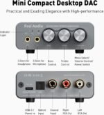Fosi Audio K5 Pro Gaming DAC Headphone Amplifier Mini Hi-Fi Stereo Digital-to-Analog Audio Converter USB Type C/Optical/Coaxial to RCA/3.5MM AUX for PS5/PC/MAC/Computer - Image 2
