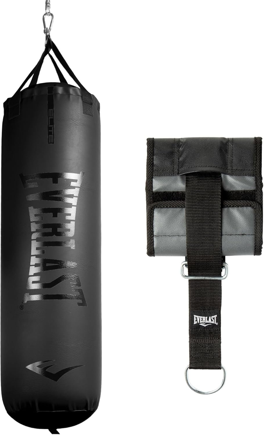 71LKchML._AC_SL1500_.jpg Everlast Elite Punching Bag – Hanging Heavy Bag for Adults with Dual Strap System | Durable Boxing Bag for Boxing, MMA, Muay Thai, Home Gym Training - Image 1