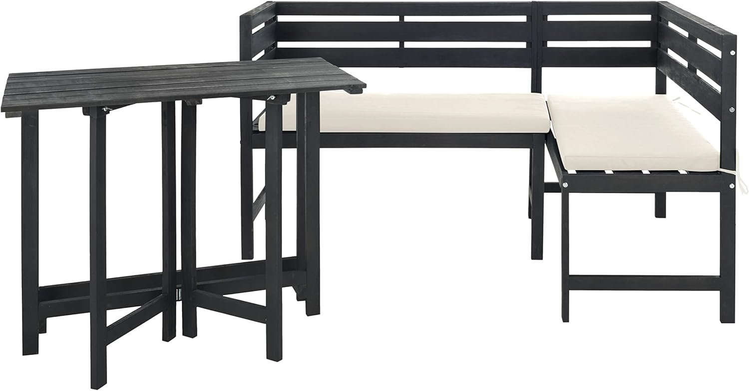 71MqC3aUXL._AC_SL1500_.jpg Safavieh PAT6754A Collection Wilton Teak and Navy Balcony Corner Lounge Outdoor Set - Image 1