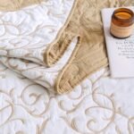 mixinni Quilt King Size Reversible Soft Cotton 3-Piece Beige Embroidery Pattern Elegant Quilt Set with Embroidered Decorative Shams Soft Bedspread&Coverlet Set-King Size - Image 4