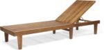 GDFStudio Outdoor Wooden Chaise Lounge, Set of 2 with Teak Finish - Image 6