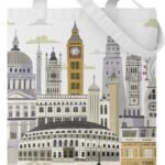 World Travel Gift Canvas Tote Bag for Women Travellers Aesthetic Reusable Grocery Shoulder Bag for Travel Shopping