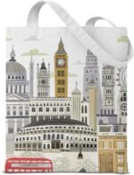 World Travel Gift Canvas Tote Bag for Women Travellers Aesthetic Reusable Grocery Shoulder Bag for Travel Shopping