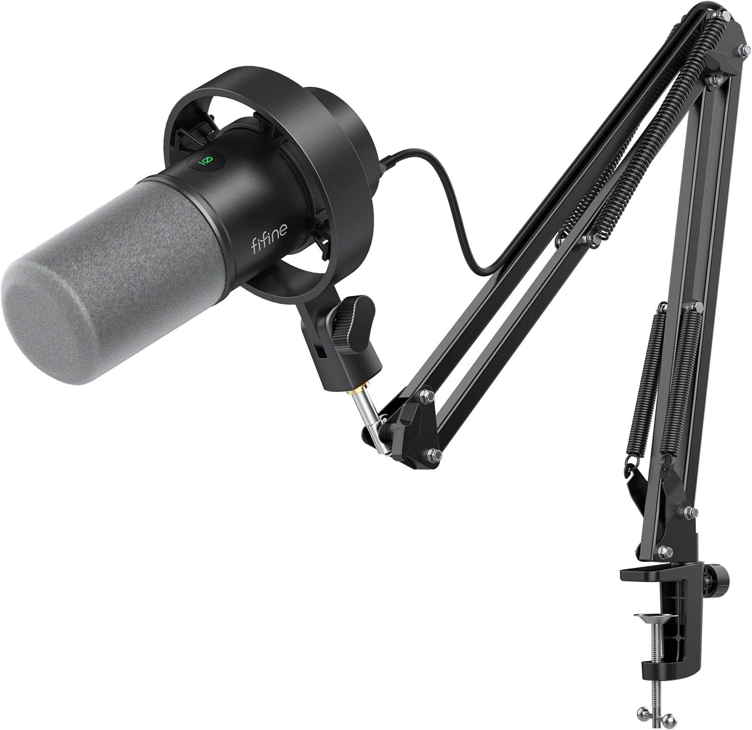 71P1QQK4qYL._AC_SL1500_.jpg FIFINE K688 Podcast Microphone Kit, USB/XLR Dynamic Microphone with Boom Arm for PC/XLR Mixer, Gaming Mic with Mute Button, Headphone Jack for Vocal, Voice-Over, Streaming, Music Recording -K688CT - Image 1