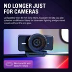 Elgato Facecam 4K - 4K60 Studio Webcam, DSLR-Like Control, Cinematic Effects, 49mm Lens Filters, HDR, Uncompressed Video, Optimized Focus Area | USB-C for PC & Mac - Image 7