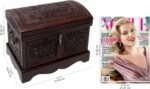 NOVICA Tooled Leather And Wood Handcrafted Treasure Chest Jewelry Box With Organizer Tray, 'Inca Domain' - Image 5