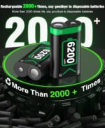 DINOSTRIKE 2X 6200mWh Battery Pack Compatible with Xbox Controller Fast Charging Rechargeable USB Charger Station Games for Xbox 360 - Image 3