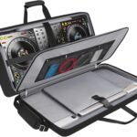 SNIGJAT DJ Controller Case for DDJ-FLX10/ DDJ-GRV6/ REV5/ REV7/ FLX6/ 1000, Padded Large DJ Controller Bag with 17.3" Laptop Compartment, Gig Bag with Multi- Pocket and Adjustable Shoulder Strap