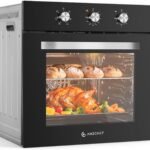 AMZCHEF Wall Ovens 24 inch Electric: 2800w Single Wall Oven with 6 Cooking Modes, 2.72 Cu.Ft. Electric Wall Oven, Convection Oven with Mechanical Knobs Control, Black